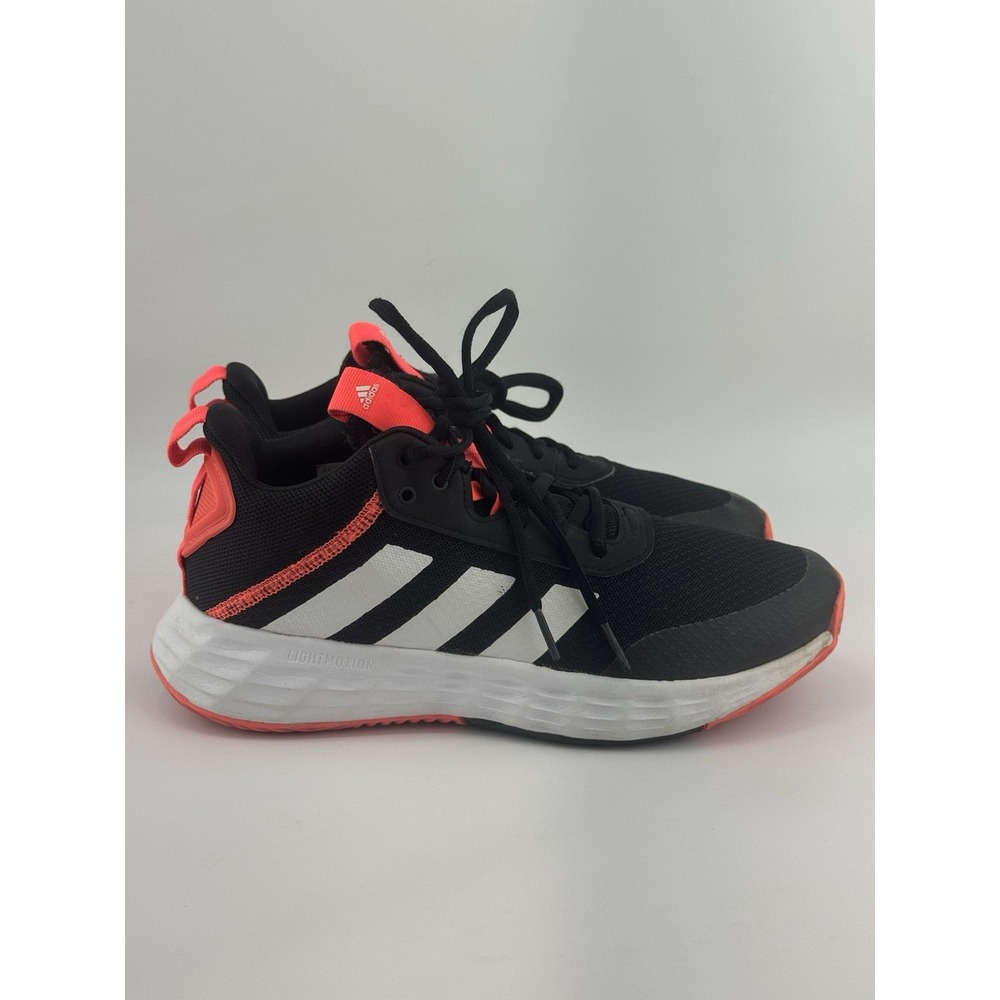 Adidas Own The Game Girls Black Pink White Sneakers Shoes Size 7